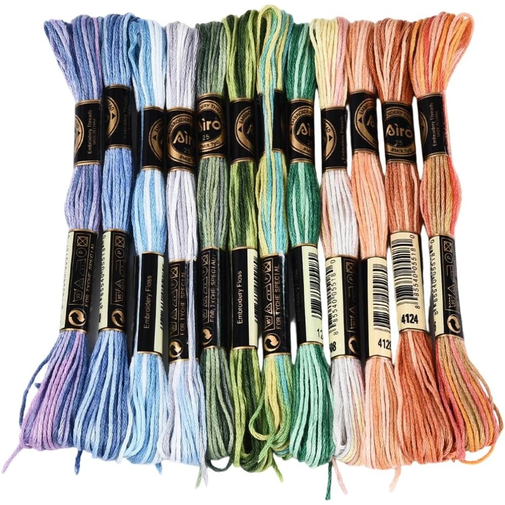 Embroidery Bracelet - 12 Gulungan Benang Sulam 105 Yard,