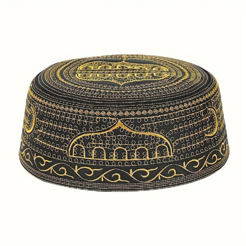 Embroidery Hijab - Topi Muslim Pria Arab Bordir Katun