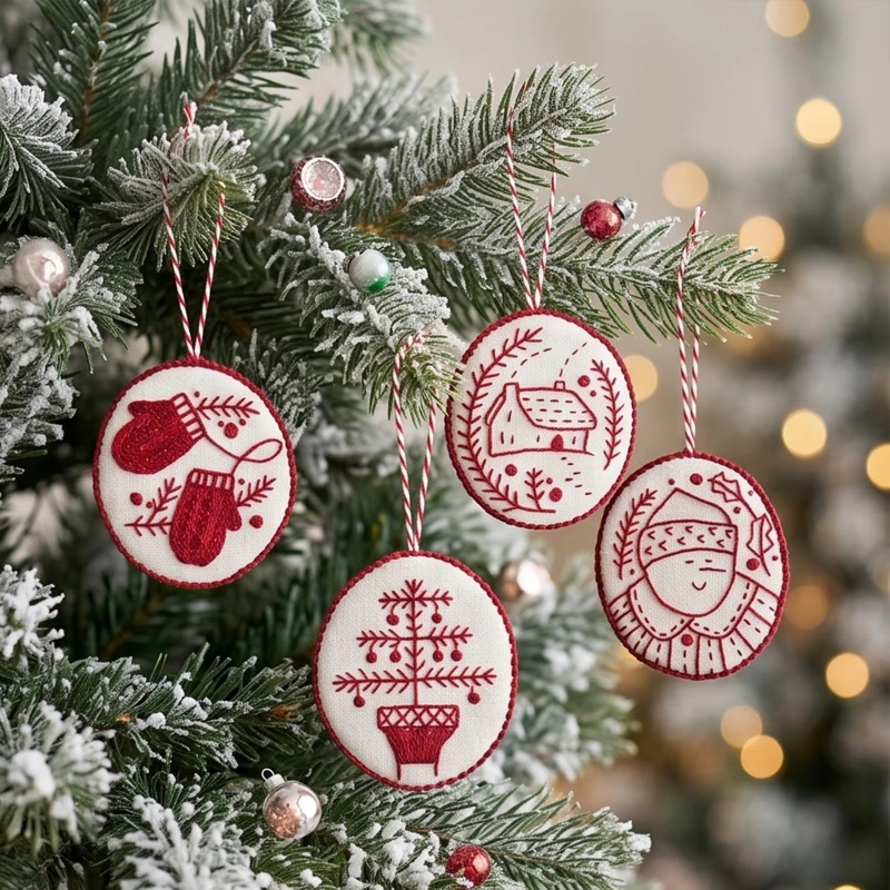 Embroidery Xmas Decorations - Kit Bordir Natal untuk Pemula Dewasa