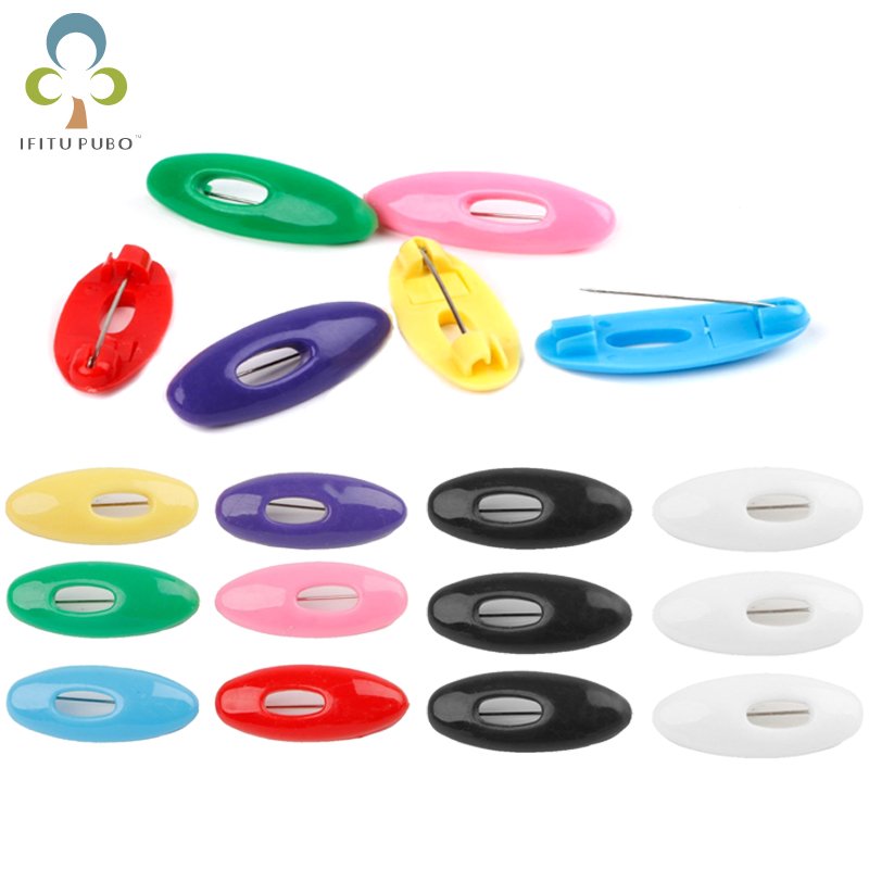 Embroidery Hijab - 12Pcs plastik bros pengaman Pin untuk