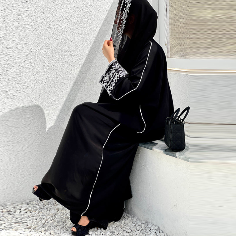 Embroidery Hijab - Fashion gaun jilbab Abaya bordir klasik