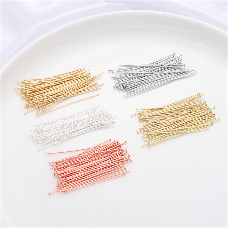 50pcs/pak Pin Kepala Datar Per - Embroidery Bracelet ulasan dan harga