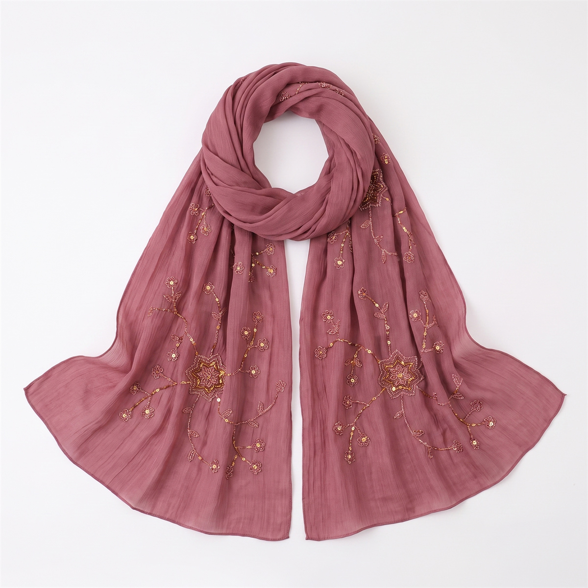 Hijab Kerudung Kerut Modis Den - Embroidery Hijab ulasan dan harga