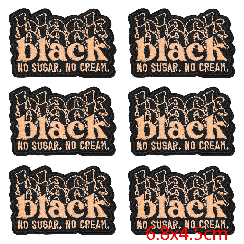 10 Buah/Banyak Hitam Gadis Sih - Embroidery On Black Shirt ulasan dan harga