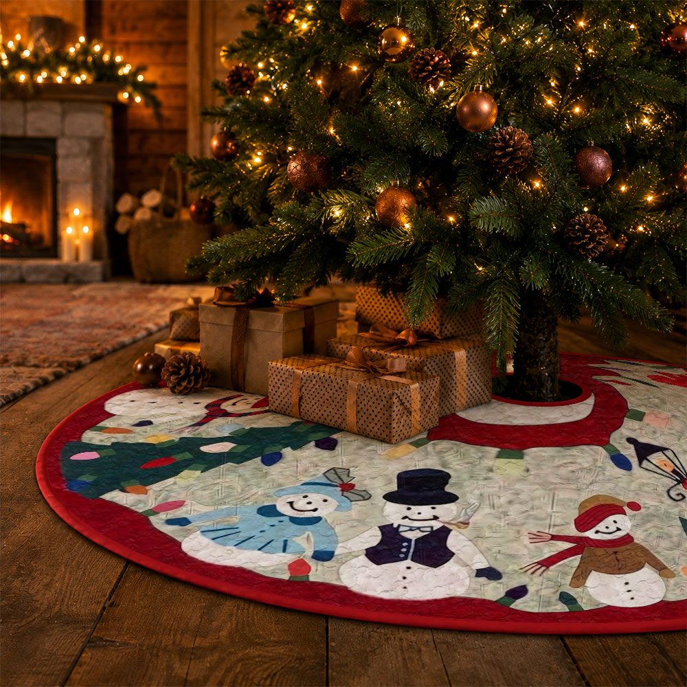 1 buah alas pohon Natal bermot - Embroidery Xmas Decorations ulasan dan harga