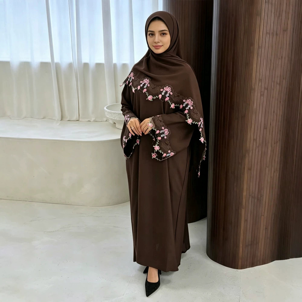 Gaun Lebaran Wanita Muslim Aba - Embroidery Hijab ulasan dan harga