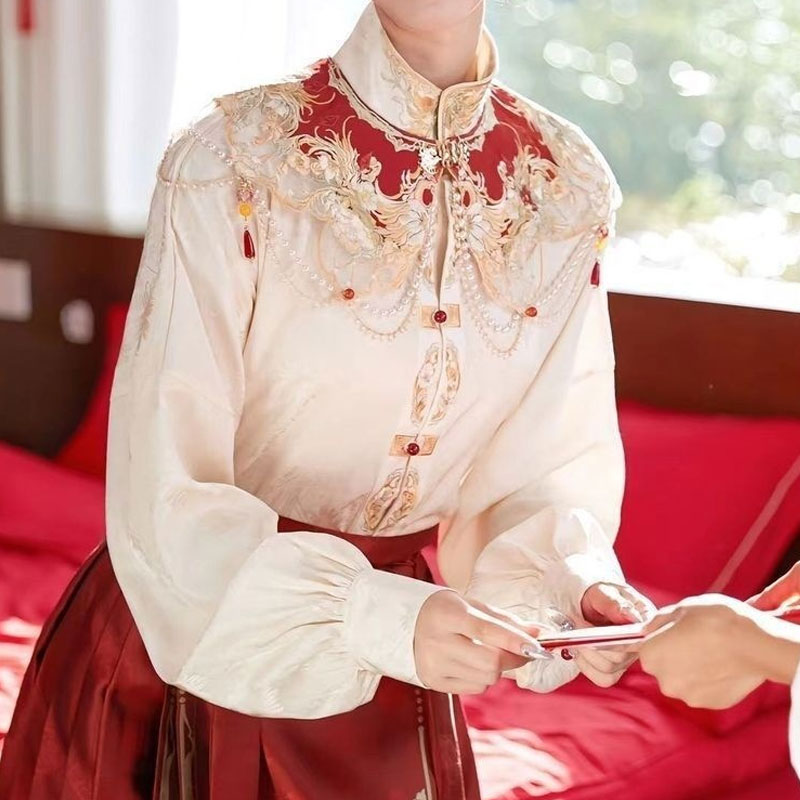Jubah Ponco Hanfu Gaya Etnik B - Embroidery Shawl ulasan dan harga