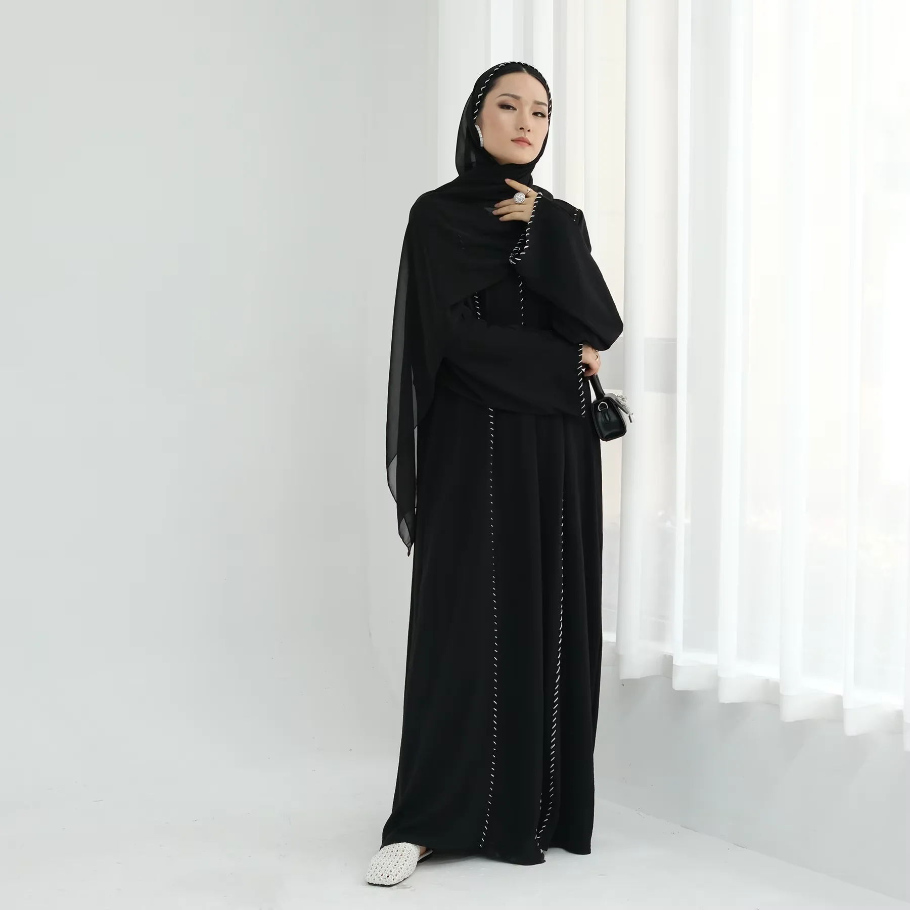 Gaun Abaya Mewah Dubai, Kimono - Embroidery Kebaya ulasan dan harga