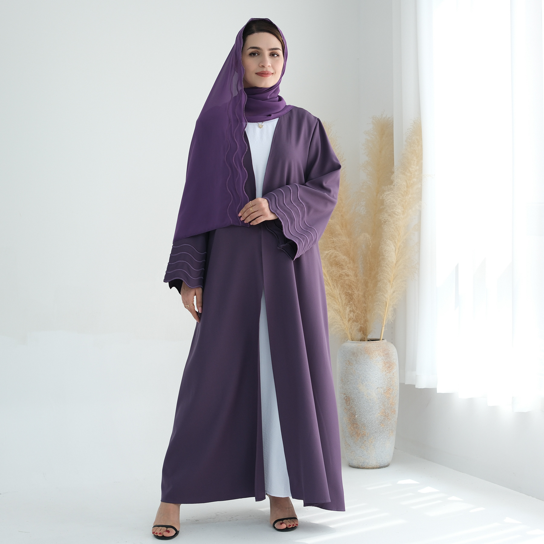 Bordir Eid Wanita Muslim Gaun  - Embroidery Hijab ulasan dan harga