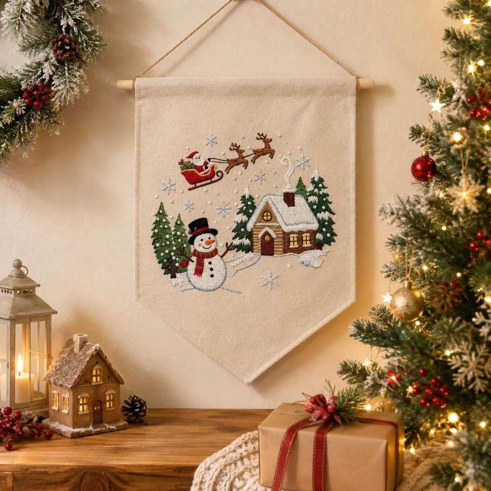 Paket Kerajinan Bordir Natal B - Embroidery Xmas Decorations ulasan dan harga