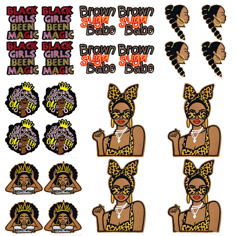 10PCS/Lot Patch Bordir Wanita  - Embroidery On Black Shirt ulasan dan harga