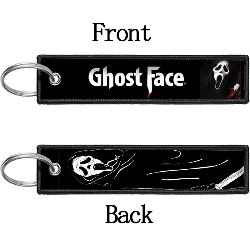 GHOST FACE Gantungan Kunci unt - Embroidery Keychain ulasan dan harga