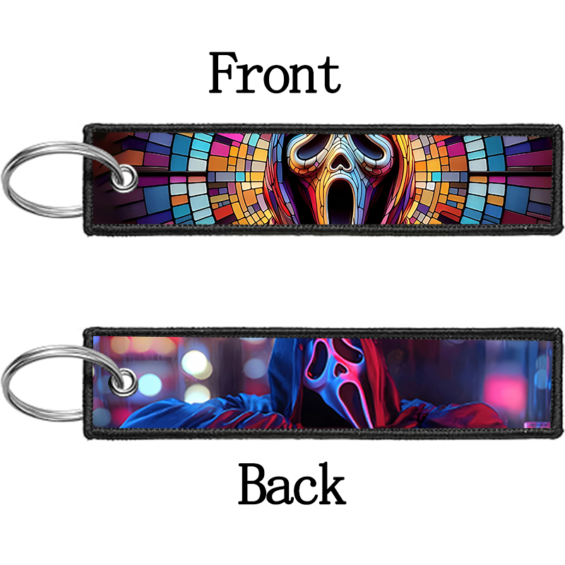 GHOST FACE Gantungan Kunci unt - Embroidery Keychain ulasan dan harga