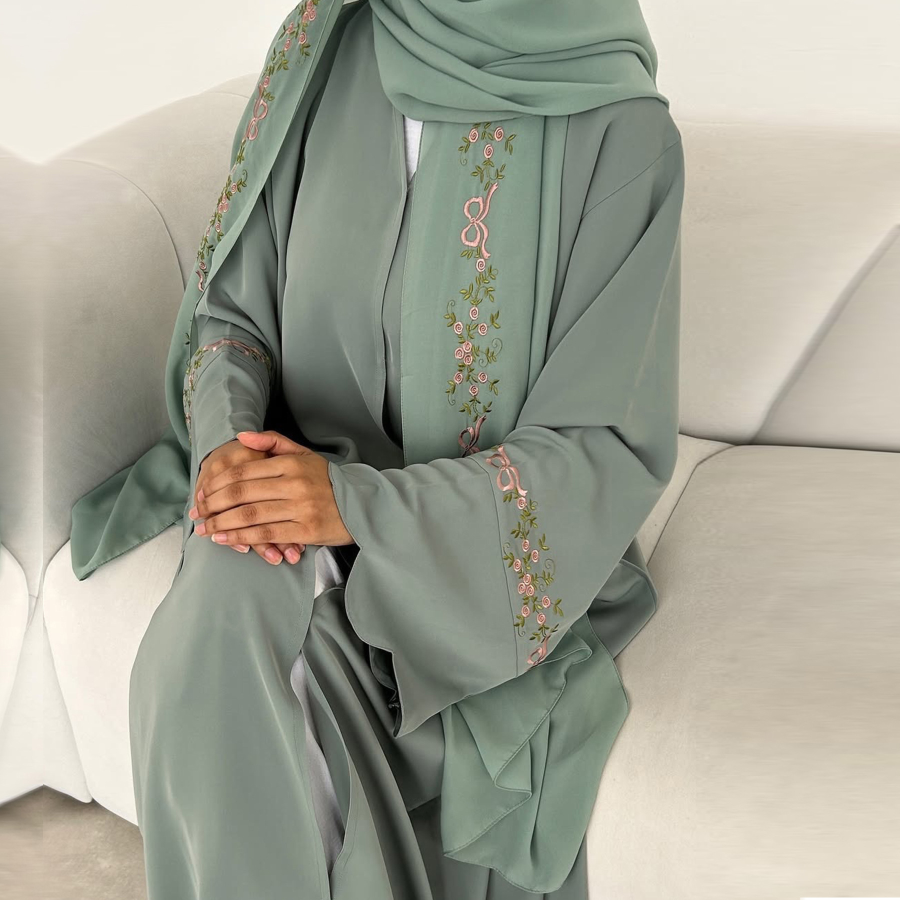Produsen Abaya Dubai Pakaian I - Embroidery Hijab ulasan dan harga