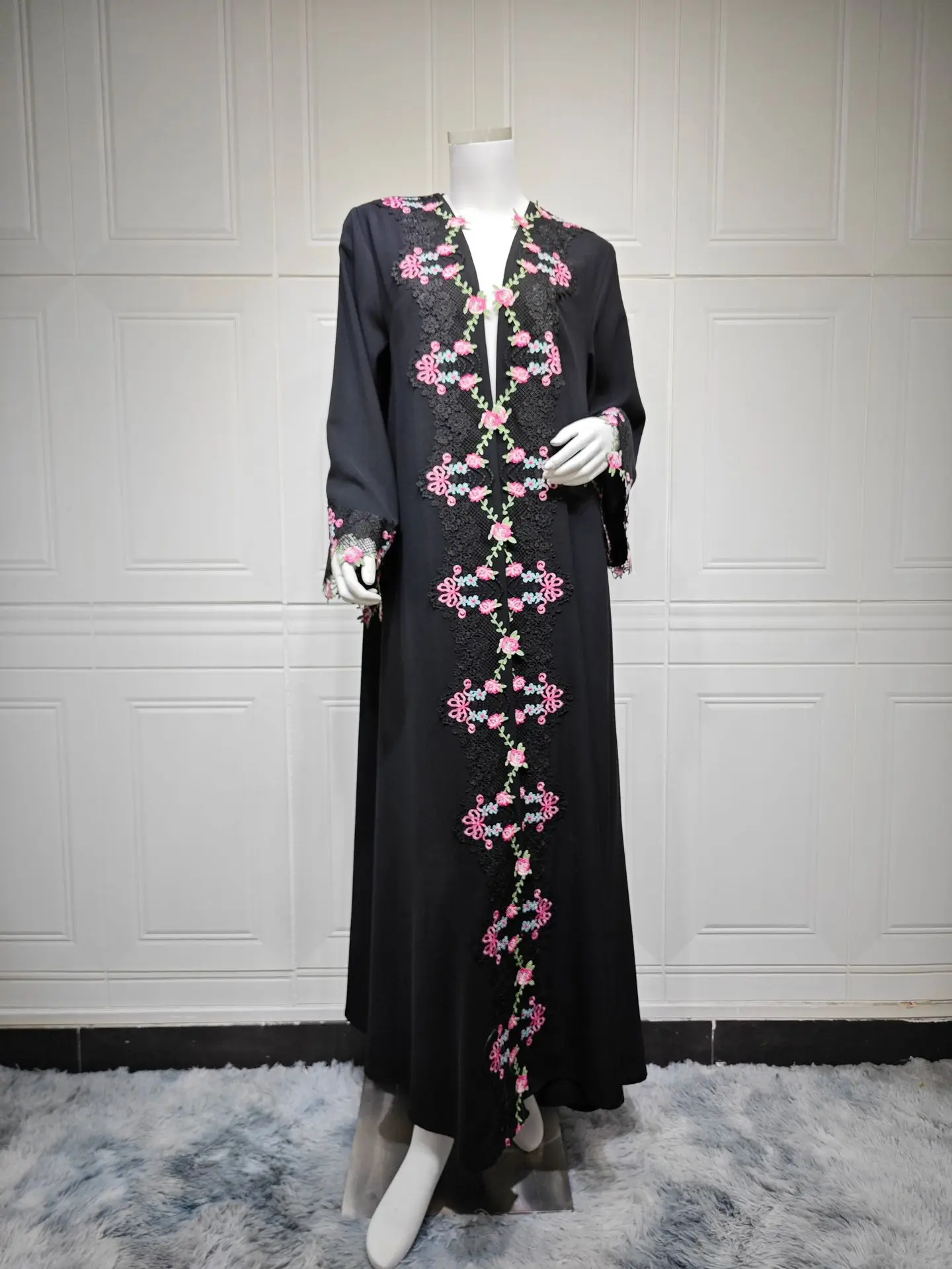 Kimono Bordir Hitam Jalabiya A - Embroidery Kebaya ulasan dan harga