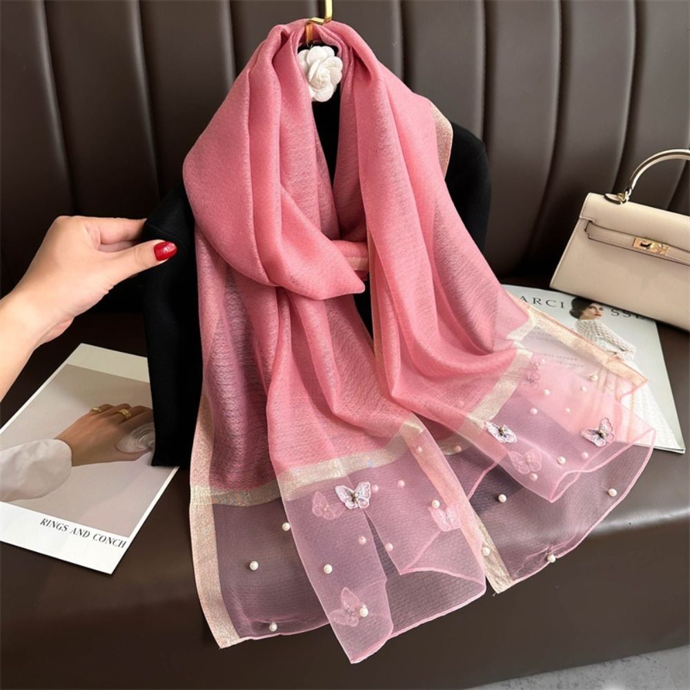 Selendang Sutra Tipis Elegan,  - Embroidery Hijab ulasan dan harga
