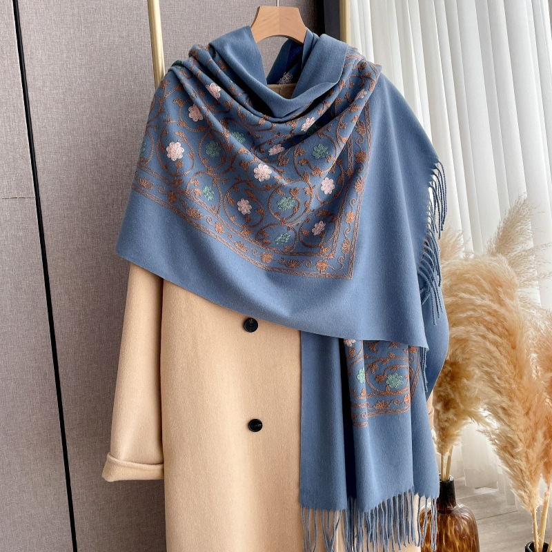 Selendang Kasmir Bordir Baru 2 - Embroidery Hijab ulasan dan harga