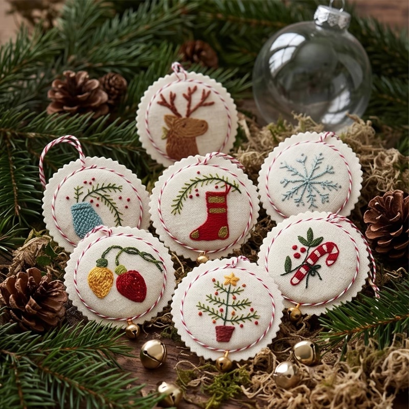Kit Bordir Natal untuk Pemula  - Embroidery Xmas Decorations ulasan dan harga