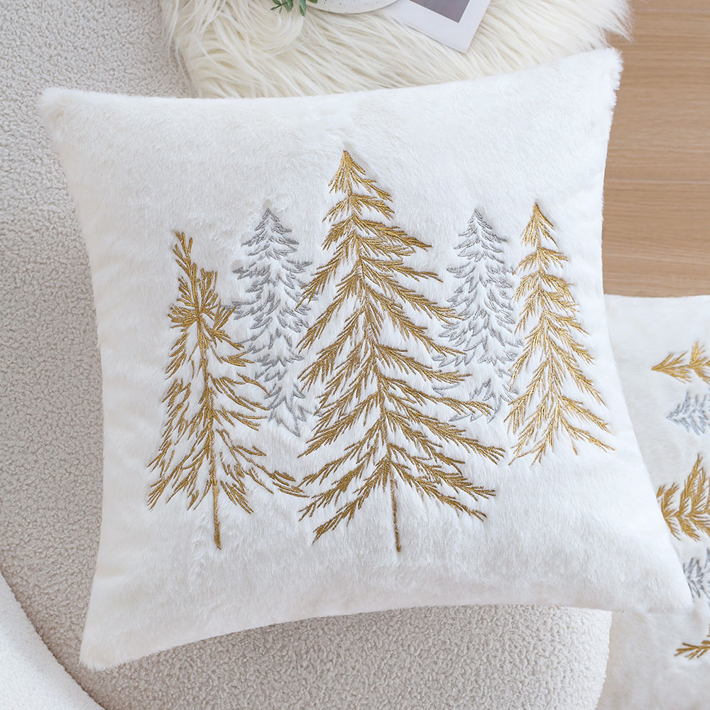 Sarung Bantal Bulu Kelinci Imi - Embroidery Xmas Decorations ulasan dan harga
