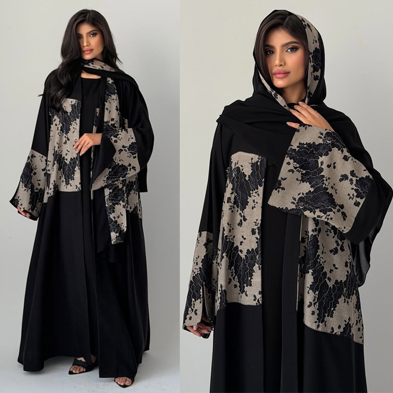 Setelan Abaya Hijab 2 Potong u - Embroidery Hijab ulasan dan harga