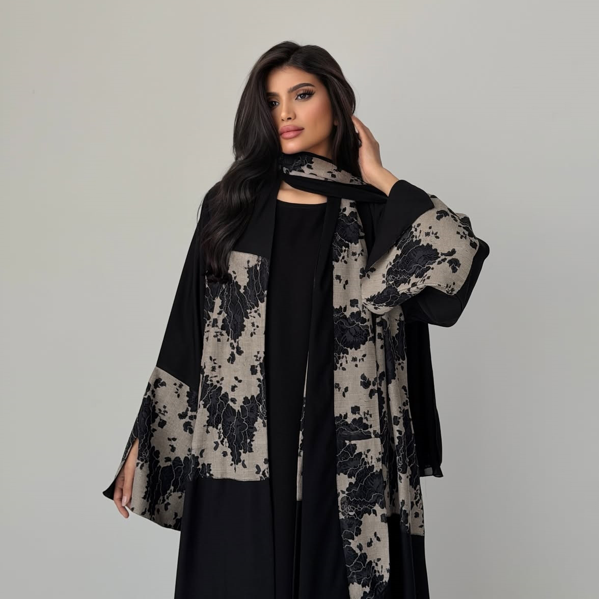 Setelan Abaya Hijab 2 Potong u - Embroidery Hijab ulasan dan harga