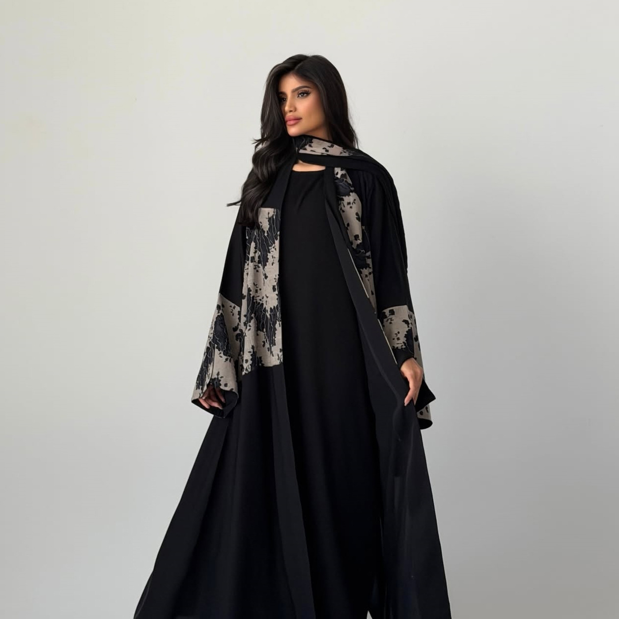 Setelan Abaya Hijab 2 Potong u - Embroidery Hijab ulasan dan harga