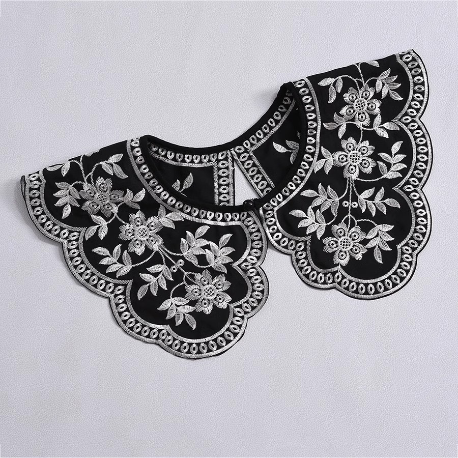 Patch kerah kemeja bergaya Ero - Embroidery On Black Shirt ulasan dan harga