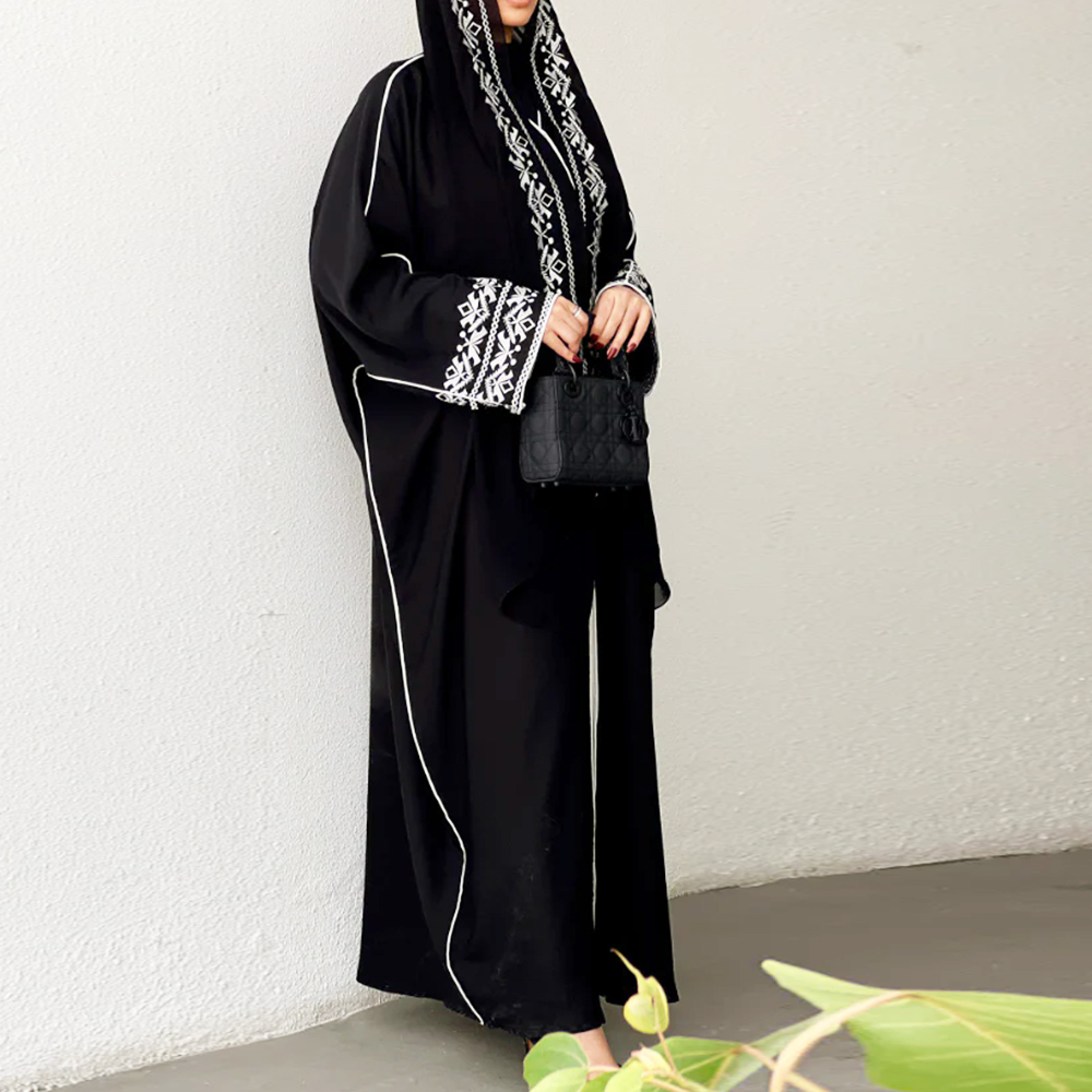 Fashion gaun jilbab Abaya bord - Embroidery Hijab ulasan dan harga